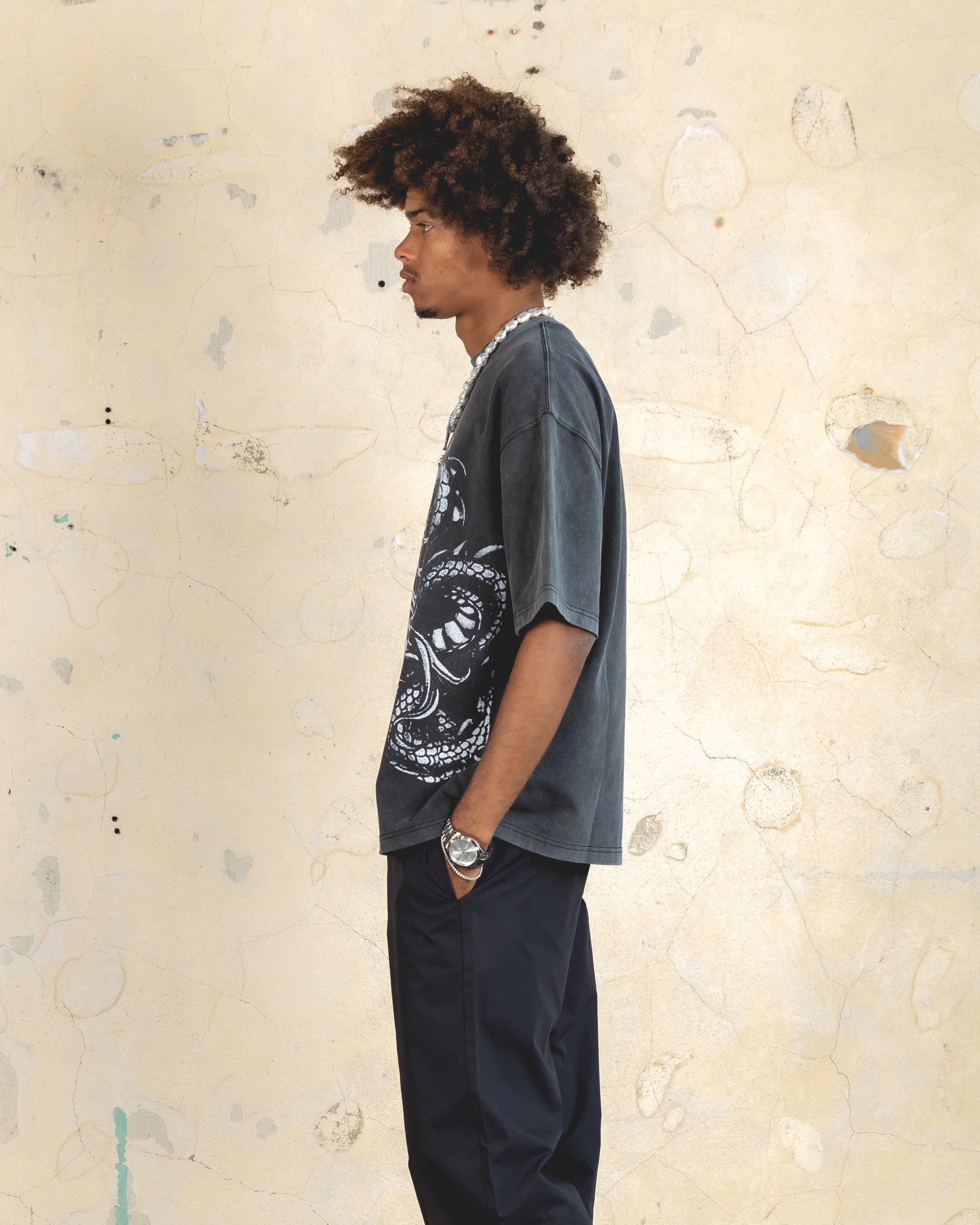 404 Dragon Vintage T-Shirt - Retro Graphic Tee in Charcoal Grey | Cool Streetwear for Men & Women | Perfect for Casual Outfits, Concerts, and Everyday Wear