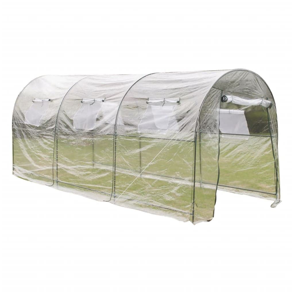 vidaXL Large Outdoor Greenhouse - Portable & Weather-Resistant PVC Cover with Powder-Coated Steel Frame | Easy Assembly Zipped Door | Perfect for Gardening, Plant Growing & Backyard Use