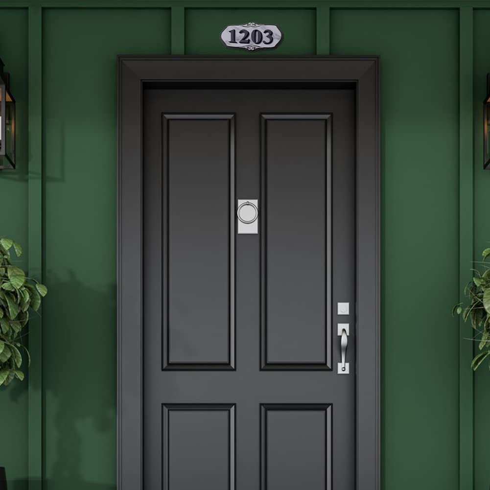 Custom Personalized House Number Door Sign - Self-Adhesive Home Address Plaque for House, Apartment, Office & Mailbox | Weatherproof Decorative Numbers for Front Door, Garden & Hotel Entrance