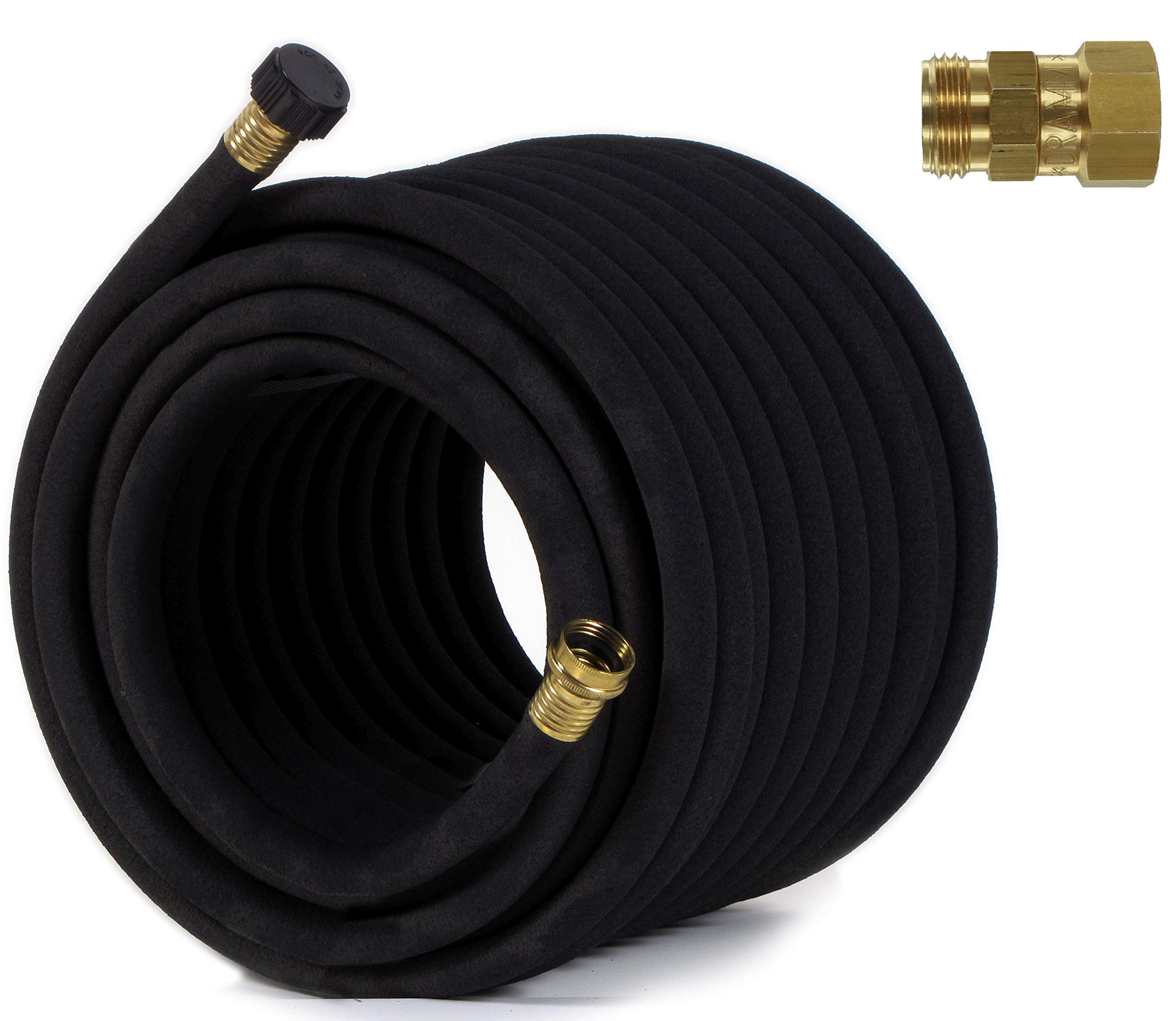 Osmile 100ft Heavy Duty Professional Soaker Hose with Dramm Brass Garden Hose Swivel Connector - 2 Pack for Efficient Lawn & Garden Watering | Perfect for Flower Beds, Vegetable Gardens & Landscaping