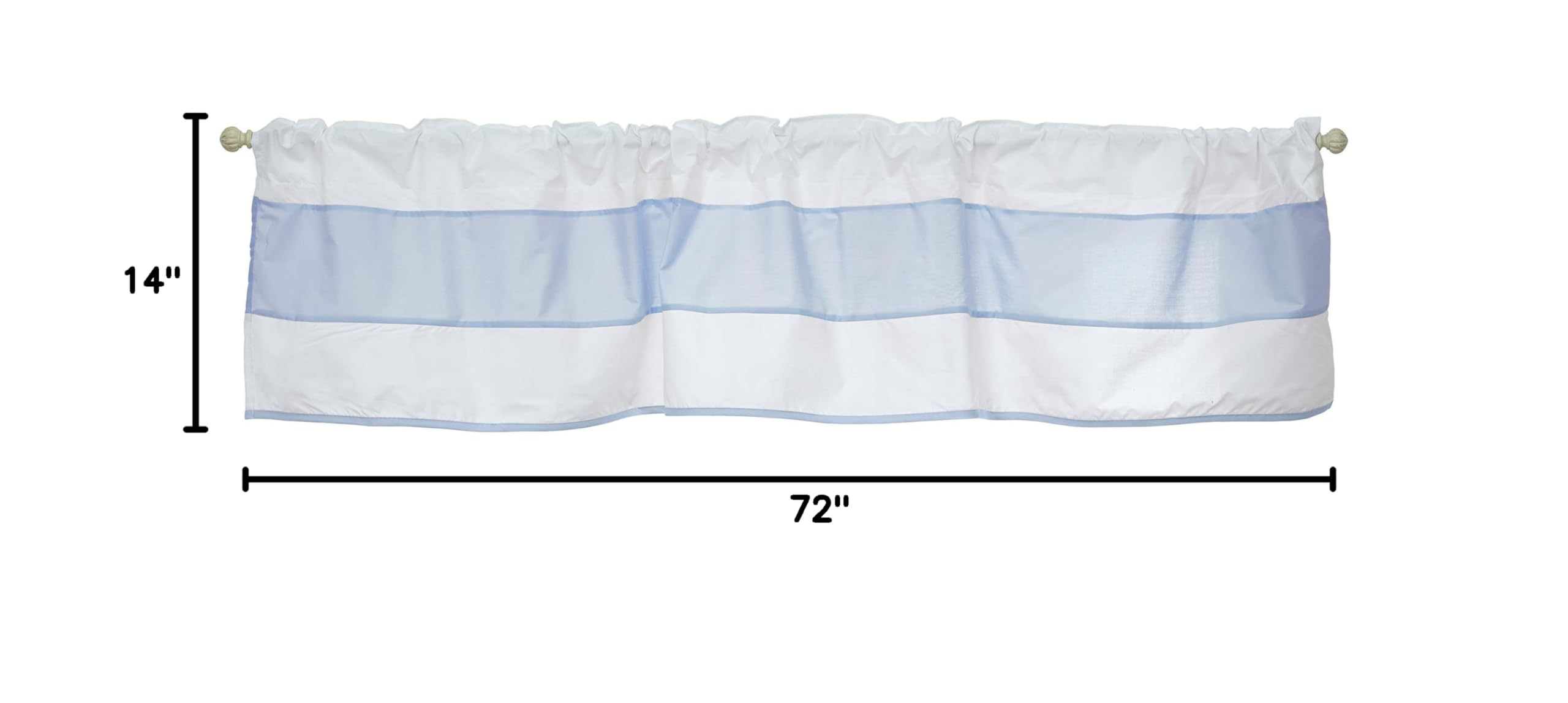 Blue Baby Doll Lodge Collection Window Valance - Nursery & Kids Room Curtain Topper for Cozy Decor
