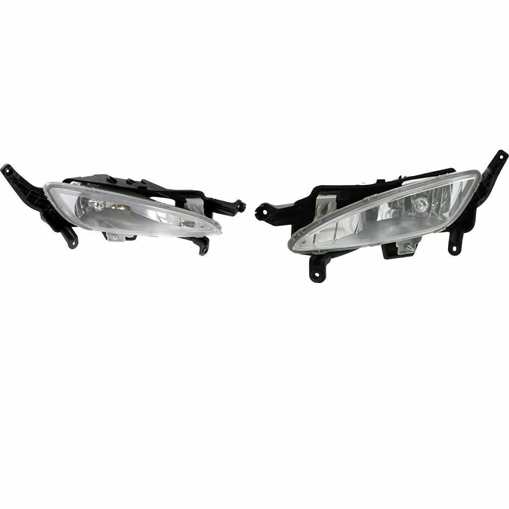 2011-2014 Kia Optima Fog Light Kit - DOT Certified Replacement Pair with Bulbs (Driver & Passenger Side) KI2592124 KI2593124 | 92201 2T010 92202 2T010 - Perfect for Night Driving and Low Visibility Conditions