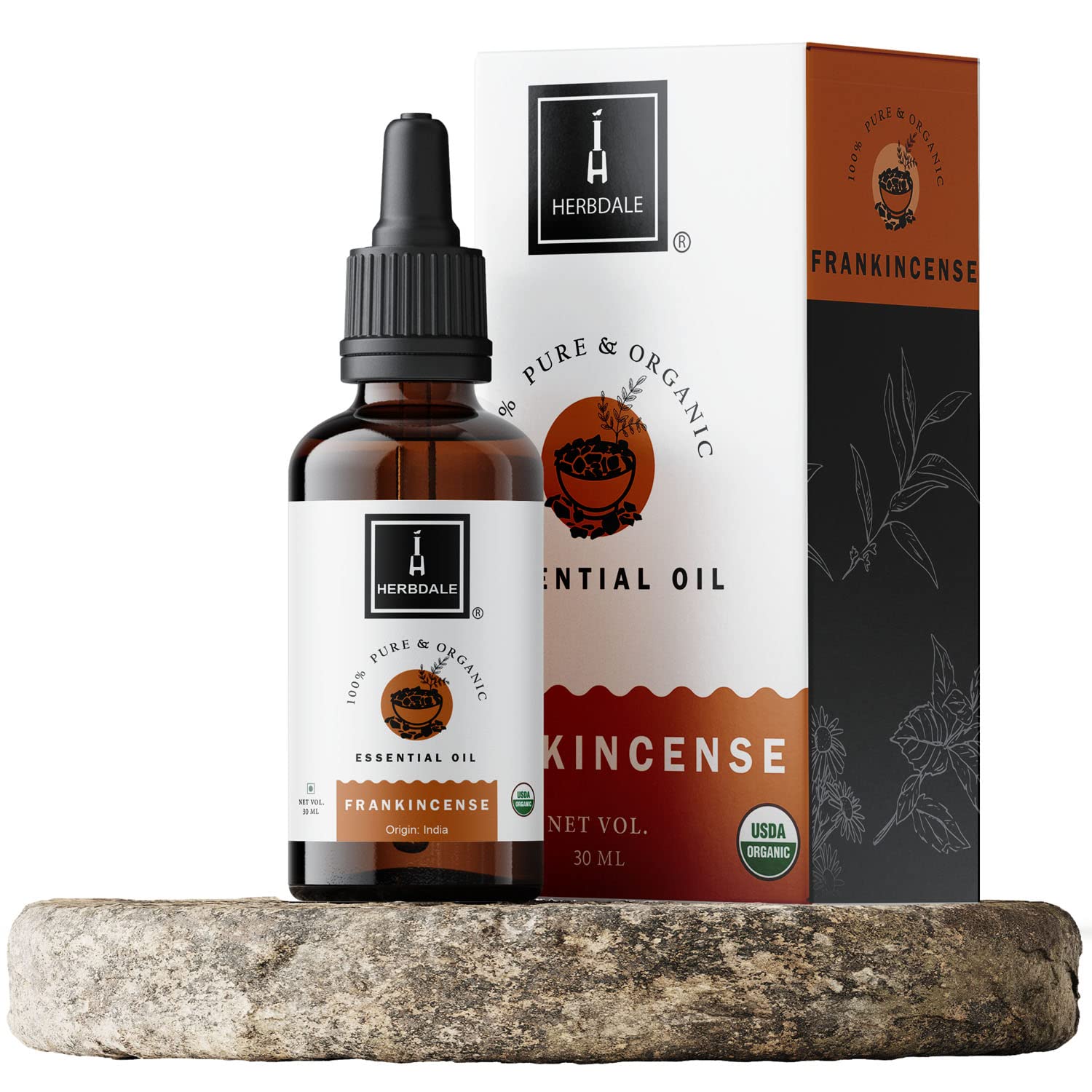 Herbdale 100% Pure Frankincense Essential Oil (Boswellia Serrata) - 30ml Natural Aromatherapy Oil for Diffusers, Meditation, Spiritual Use, DIY Soaps, Candles & Perfume Making - Relaxation & Stress Relief