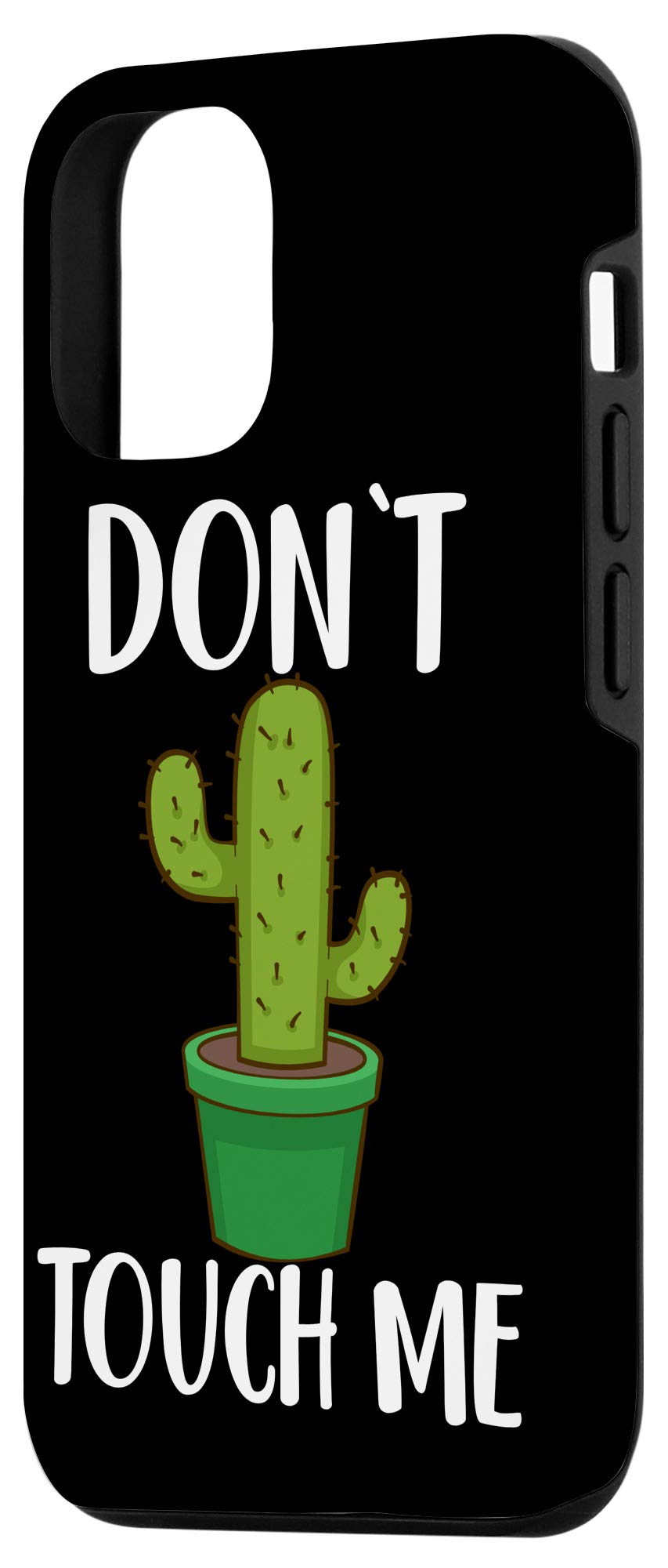 Funny Cactus Lover iPhone 12/12 Pro Case - Don't Touch Me Introvert Cacti Plant Design Protective Phone Cover - Perfect Gift for Cactus Enthusiasts & Nature Lovers (Home, Office, Outdoor Use)
