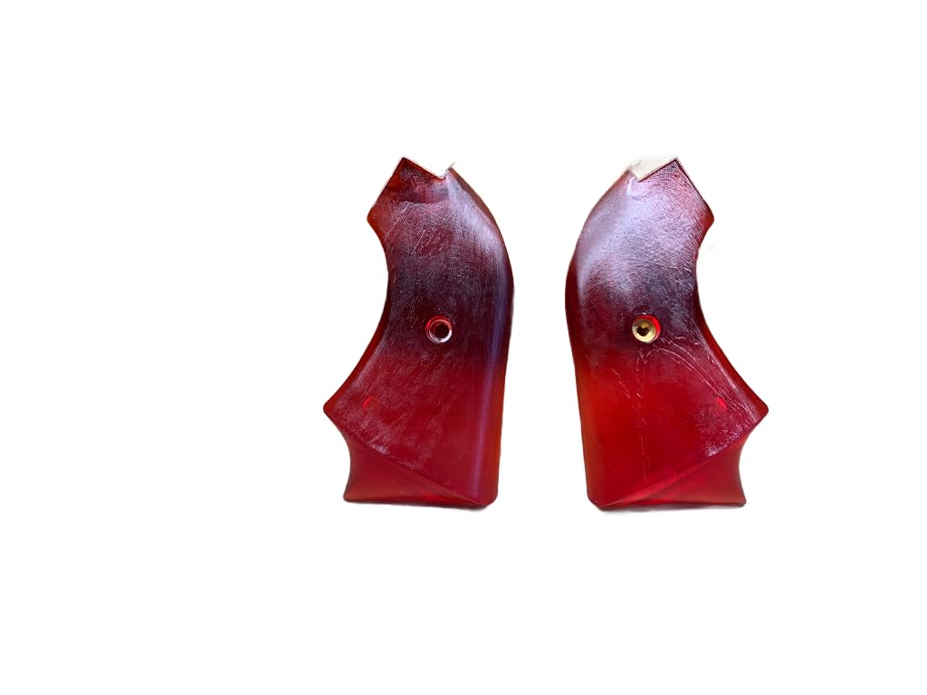 Sabertooth Heritage Arms Rough Rider Grips for .22 & .22 Magnum - Deep Red Honeycomb Textured Grip | Perfect for Revolver Enthusiasts & Competitive Shooting