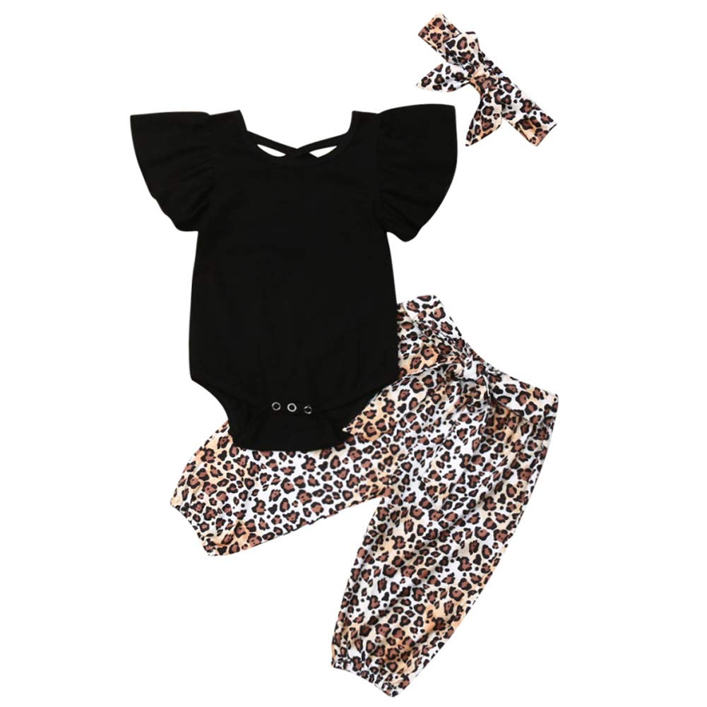 Organic Cotton Newborn Baby Girl Outfit - Ruffled Long Sleeve Bodysuit & Floral Harem Pants Set | Soft Infant Clothes for Photoshoots, Playdates & Special Occasions