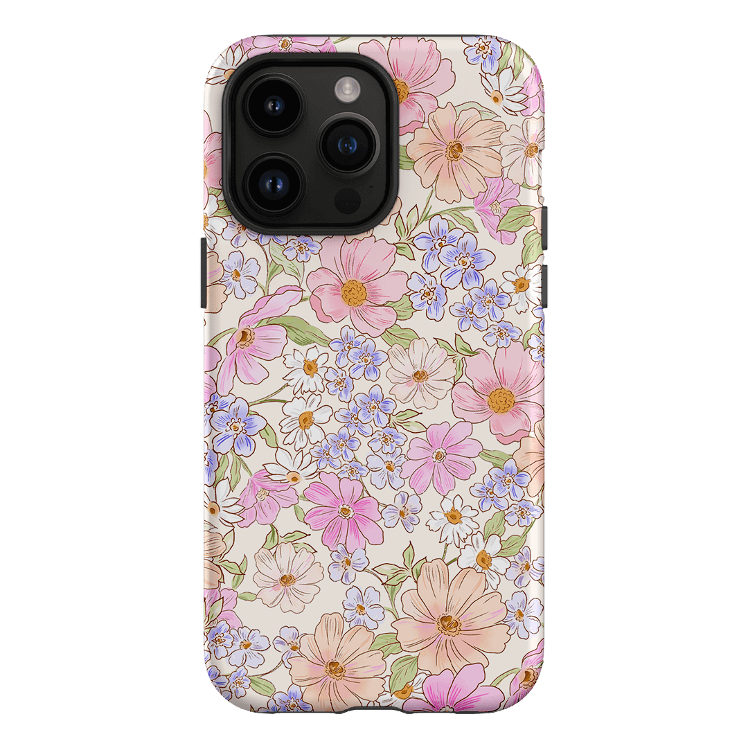 Lillia Flower Phone Case for iPhone 15 14 13 12 Pro Max XR XS - Floral Design Protective Cover with Shockproof Bumper - Perfect for Women Girls Gift, Travel & Daily Use