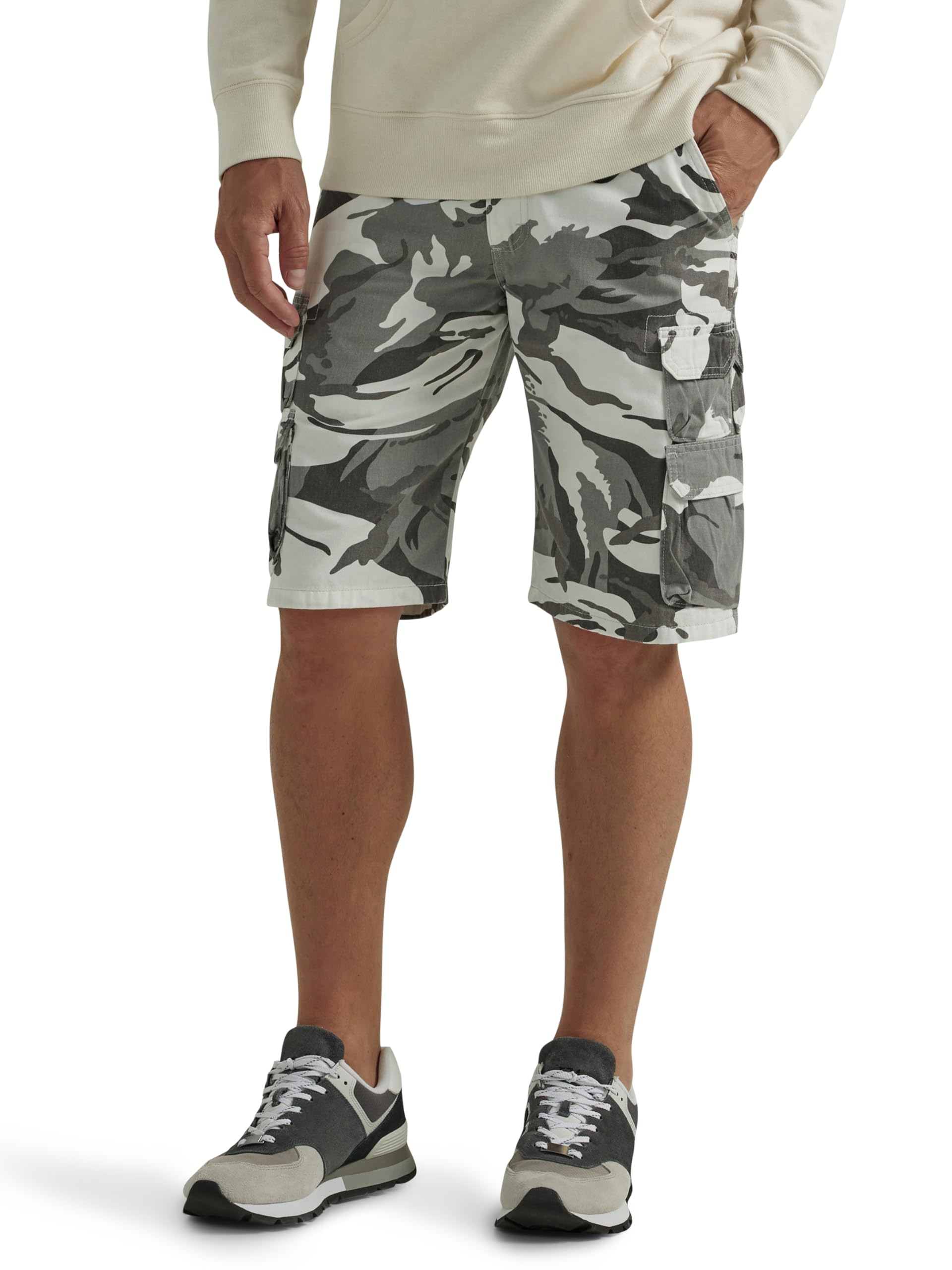 Wrangler Authentics Men's Premium Twill Cargo Shorts - Comfortable & Durable Casual Wear for Outdoor Activities, Hiking, and Summer Adventures