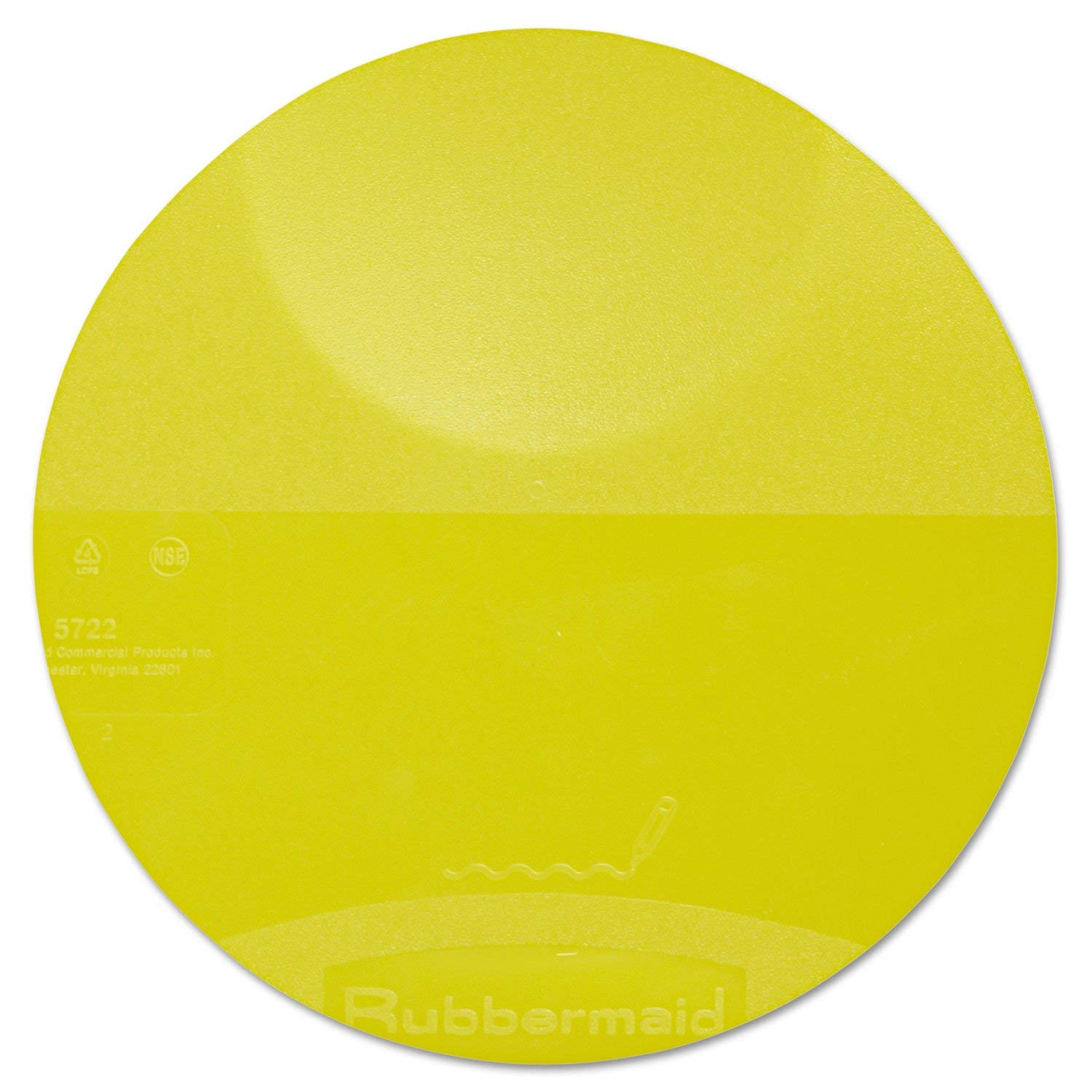 Rubbermaid Commercial Products RCP 5722 Yellow C-Lid for 5720 & 5721 Food Storage Containers - Durable Restaurant & Kitchen Organization Solution