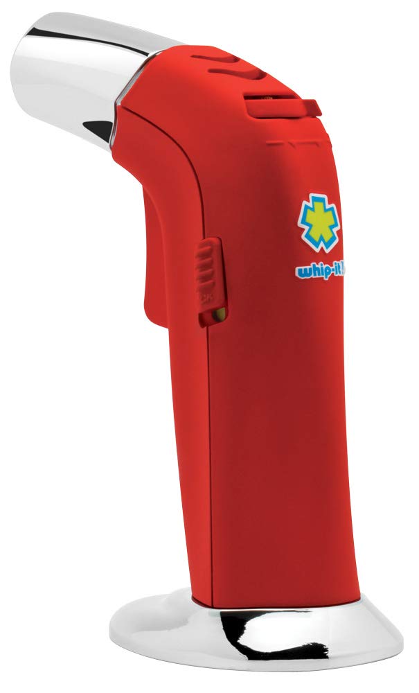 Whip-It! Edge Torch Lighter - Red Butane Torch for Cigars, Cooking, and DIY Projects | Windproof & Refillable