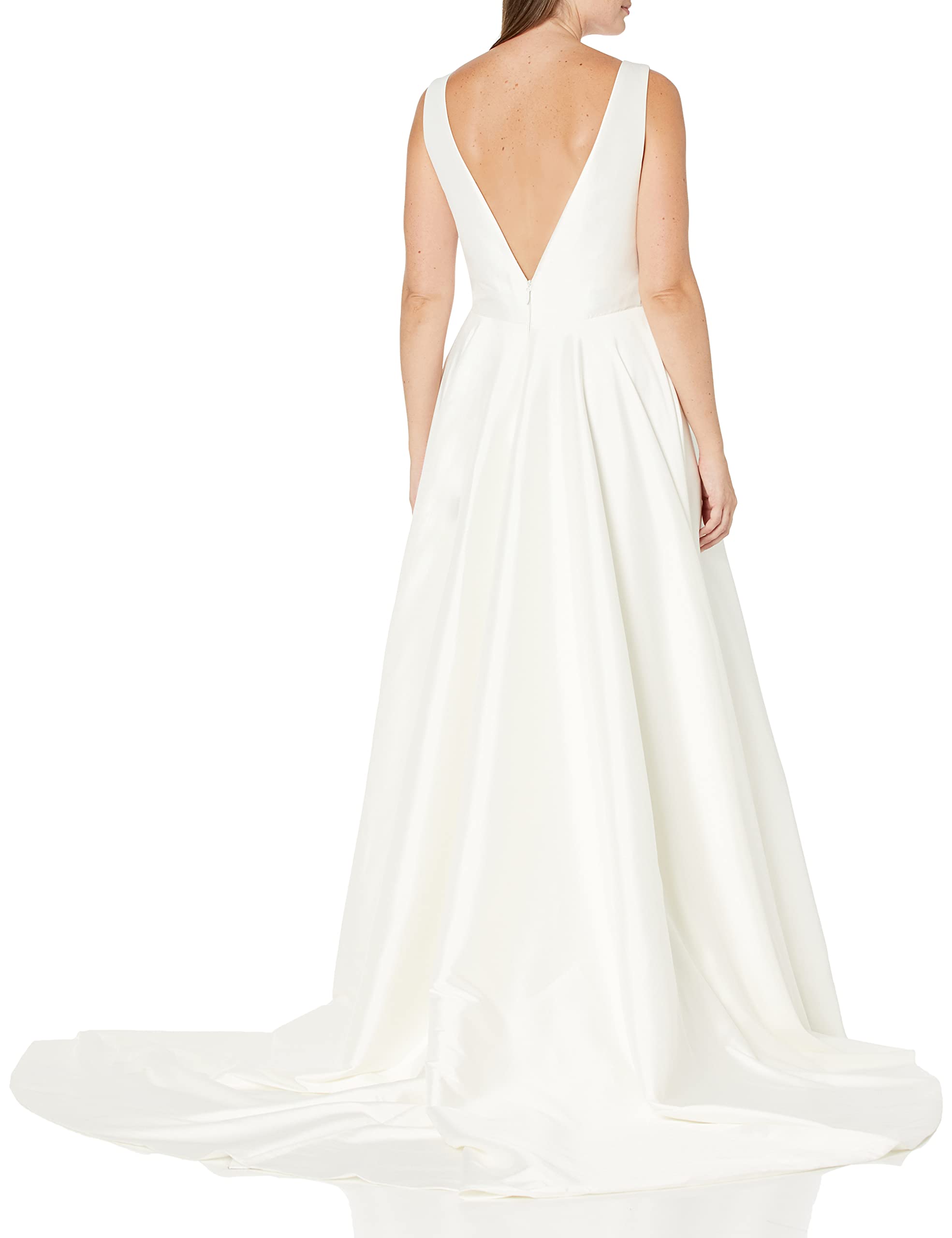 Jenny Yoo Women's Spencer V-Neck A-Line Taffeta Gown - Elegant Formal Dress for Weddings, Prom & Evening Events
