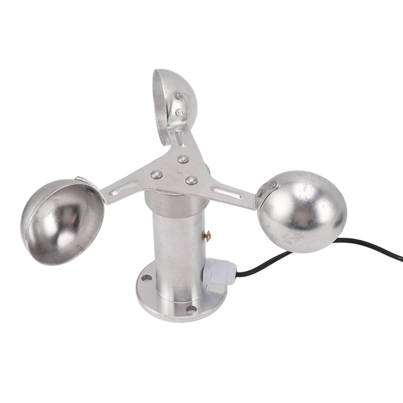 High Accuracy 3-Cup Wind Speed Sensor Anemometer - Aluminum Alloy Weather Station Wind Tester for Meteorological Stations, Power Plants & Outdoor Activities (Hiking, Sailing, Drone Flying)