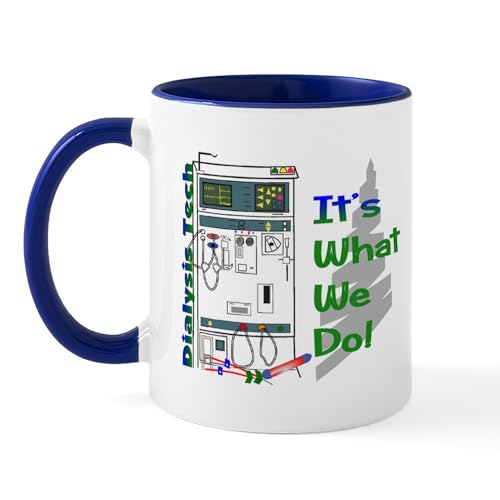 White/Navy Inside - Dialysis Tech Mugs