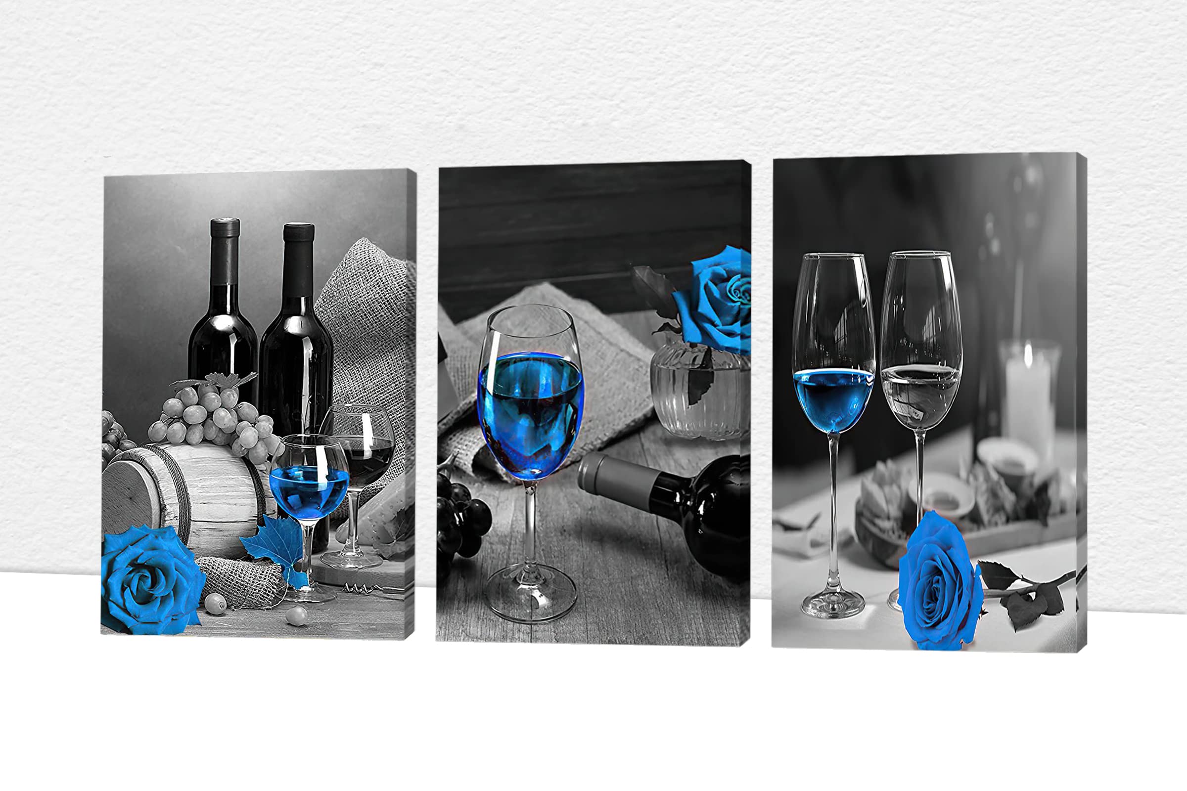 Modern Black & White Dining Room Wall Art Set - 3 Piece 20