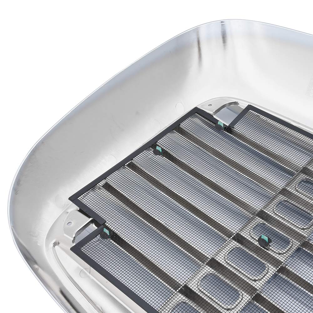 Chrome Triple Plated Front Hood Radiator Grill Grille with Bug Screen for Freightliner Columbia 2000-2008 | Replacement for A1715251002 & A1715251003 | Perfect for Truck Upgrades & Highway Protection