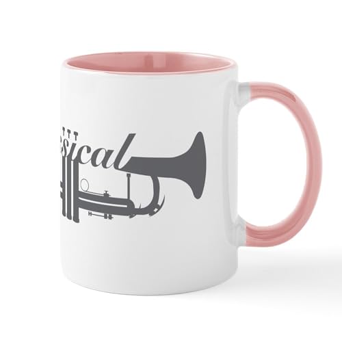 White/Pink Inside - Classical Trumpet Mugs