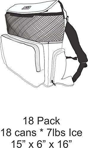 AO Coolers Backpack Soft Cooler - High-Density Insulation for 18 Cans, Lightweight & Leakproof, Perfect for Camping, Beach, Picnics & Outdoor Adventures (Black)