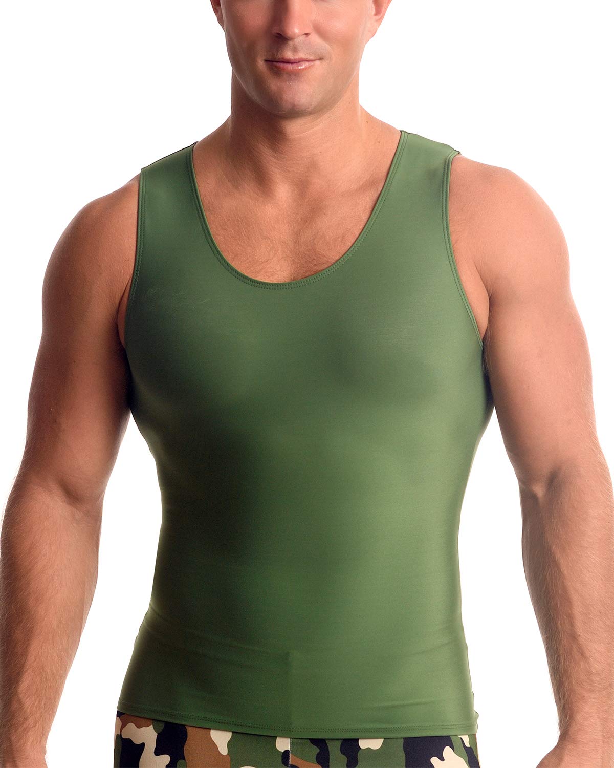 Insta Slim Men’s Compression Tank Top - Slimming Body Shaper Muscle Shirt for Men - Abdomen Control Workout Undershirt | Gym, Running & Everyday Wear
