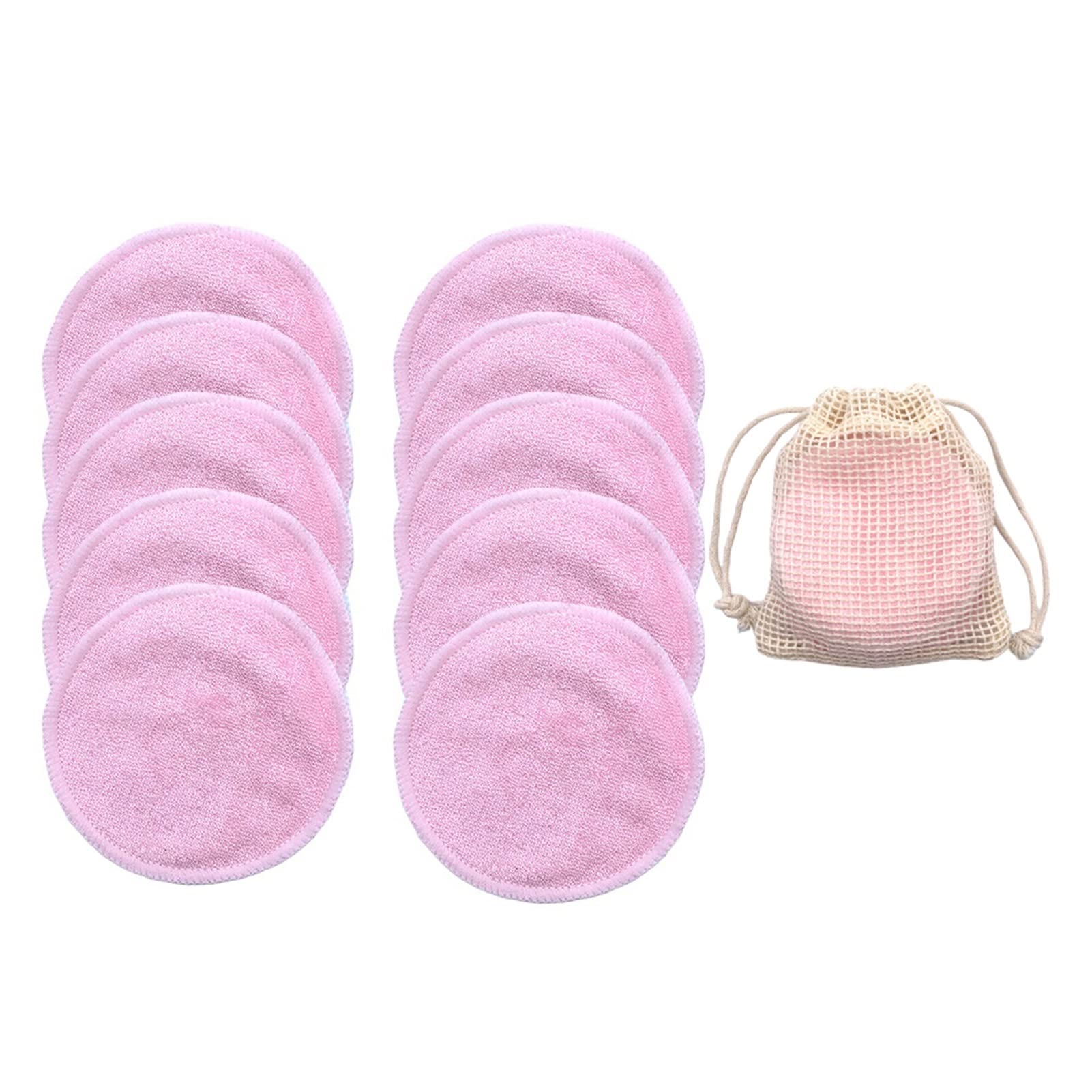 **10Pcs Reusable Makeup Remover Pads - Washable Fiber Facial Rounds for Gentle Skin Cleaning & Makeup Removal (Blue) | Eco-Friendly & Soft for Daily Beauty Routine**