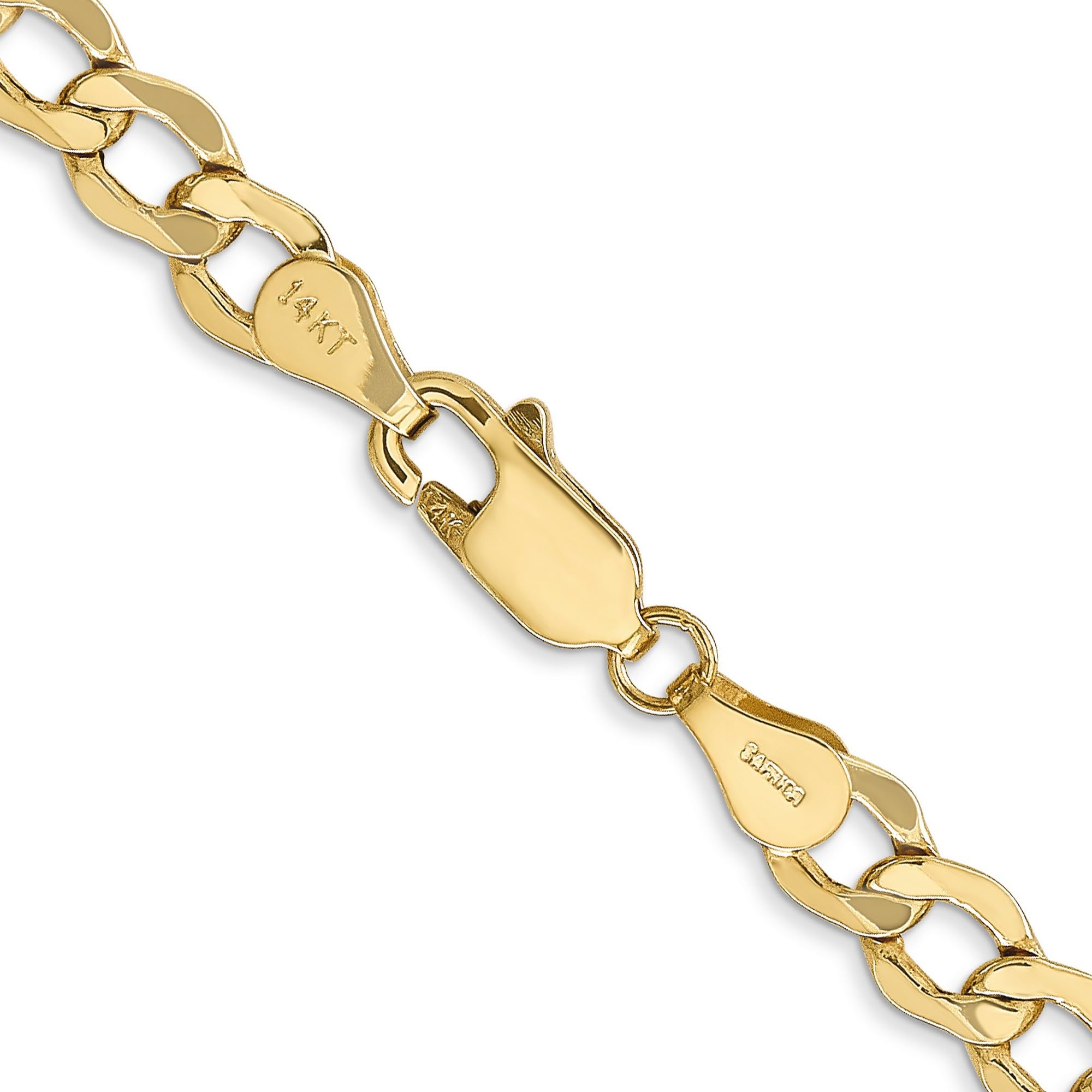 14K Yellow Gold Lightweight Curb Chain Necklace, Bracelet or Anklet - Dainty Minimalist Jewelry for Women - Perfect for Layering, Everyday Wear & Special Occasions