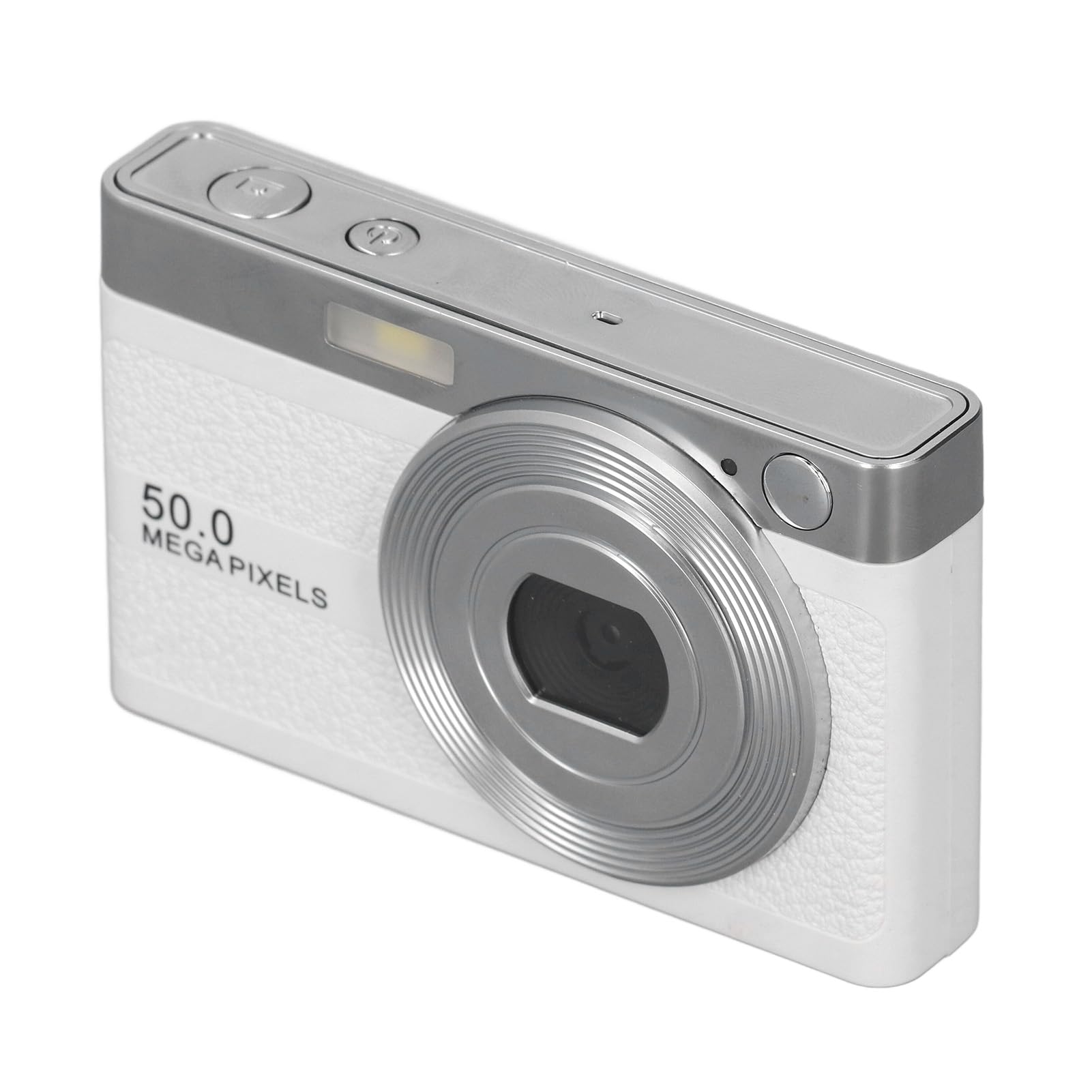 16X Zoom Digital Camera with 50MP UHD Image & 1080P Video, 2.2 Inch Screen, Up to 128GB Storage - Perfect for Outdoor Photography, Travel, and Vlogging (White)