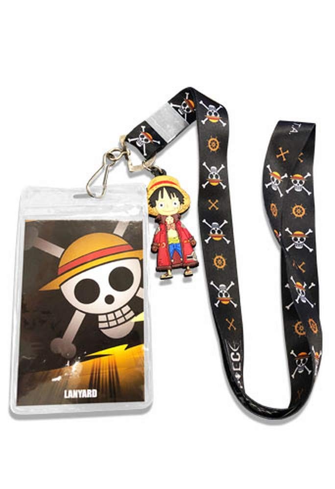 One Piece Anime Symbol Lanyard - Official Licensed ID Badge Holder for Work, School, Conventions & Cosplay - Straw Hat Pirates Accessory for Fans