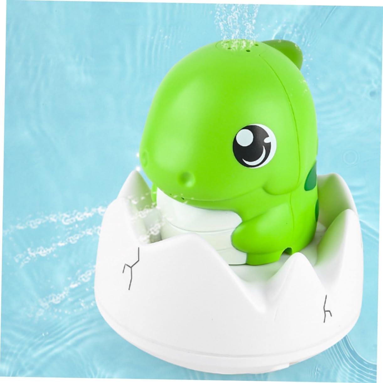 FAVOMOTO 4 Pack Dinosaur Bath Toys for Kids - Light Green Rubber Bathtub Toys with 1200mAh Battery - Fun Bath Time & Pool Play for Toddlers