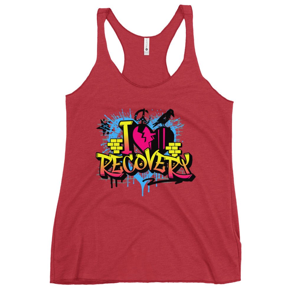 Recovery in Motion Graffiti Tank Top - Breathable Workout Shirt for Men & Women - Perfect for Gym, Running, Yoga and Streetwear Fashion