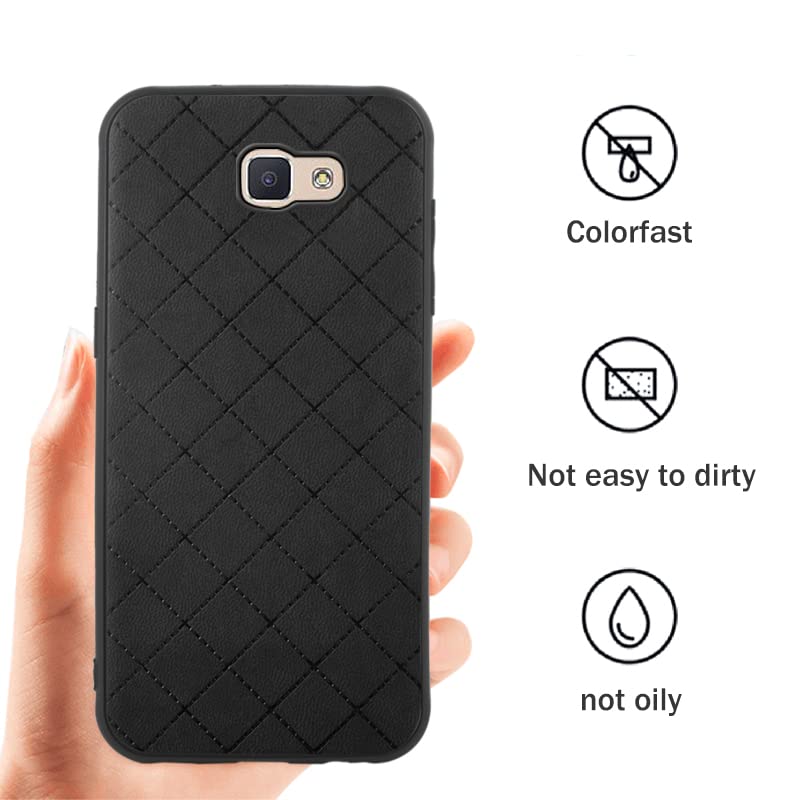 ELISORLI Rugged Thin Case for Samsung Galaxy J5 Prime 2016 (SM-G570M) - Anti-Slip TPU Protective Phone Cover for Men & Women | Perfect for Outdoor Activities, Work & Daily Use - Black