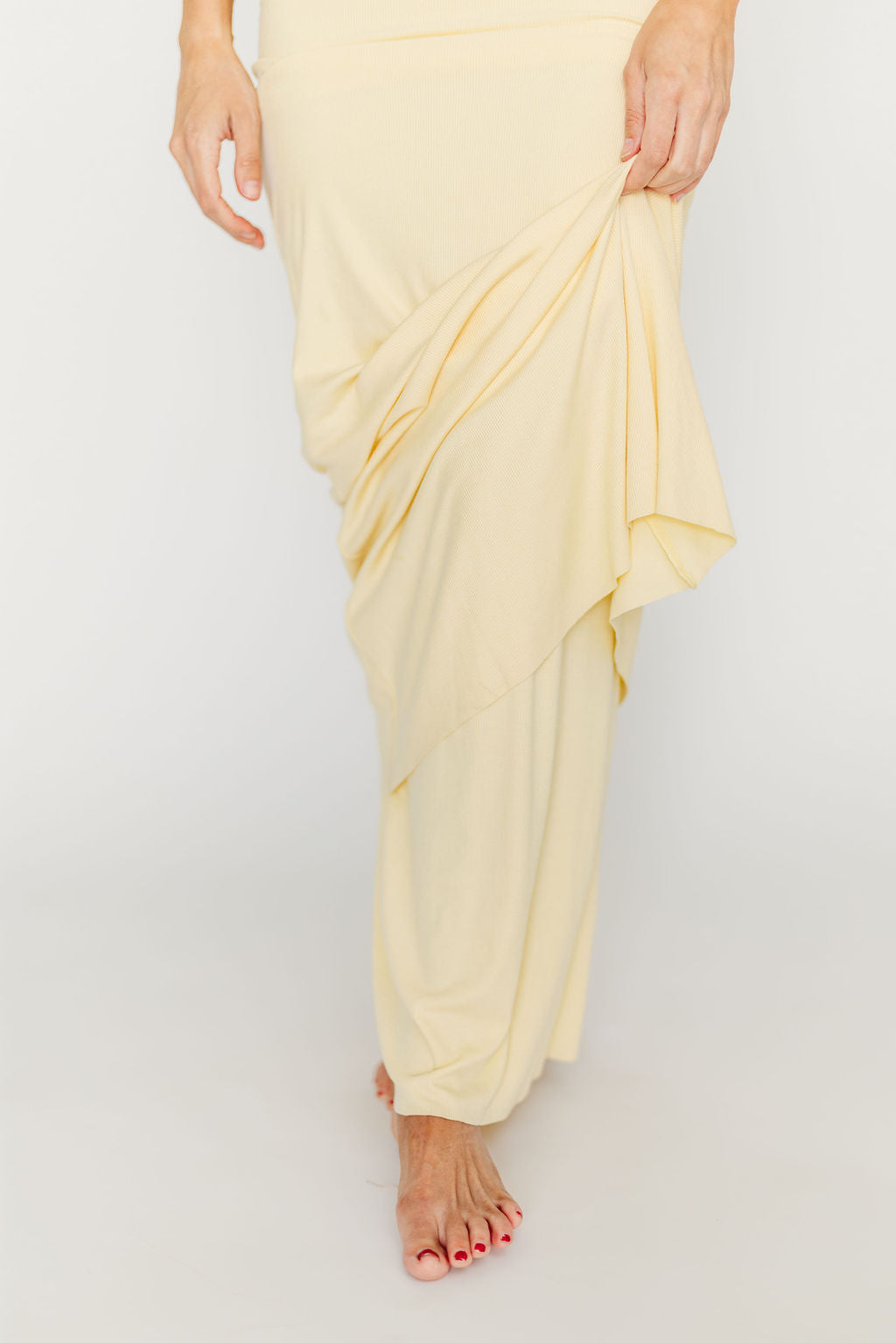 The Charlie Ribbed Maxi Dress in Butter Yellow - Bump Friendly Maternity Dress for Pregnancy | Perfect for Baby Showers, Maternity Photos & Summer Outfits *PRE ORDER*
