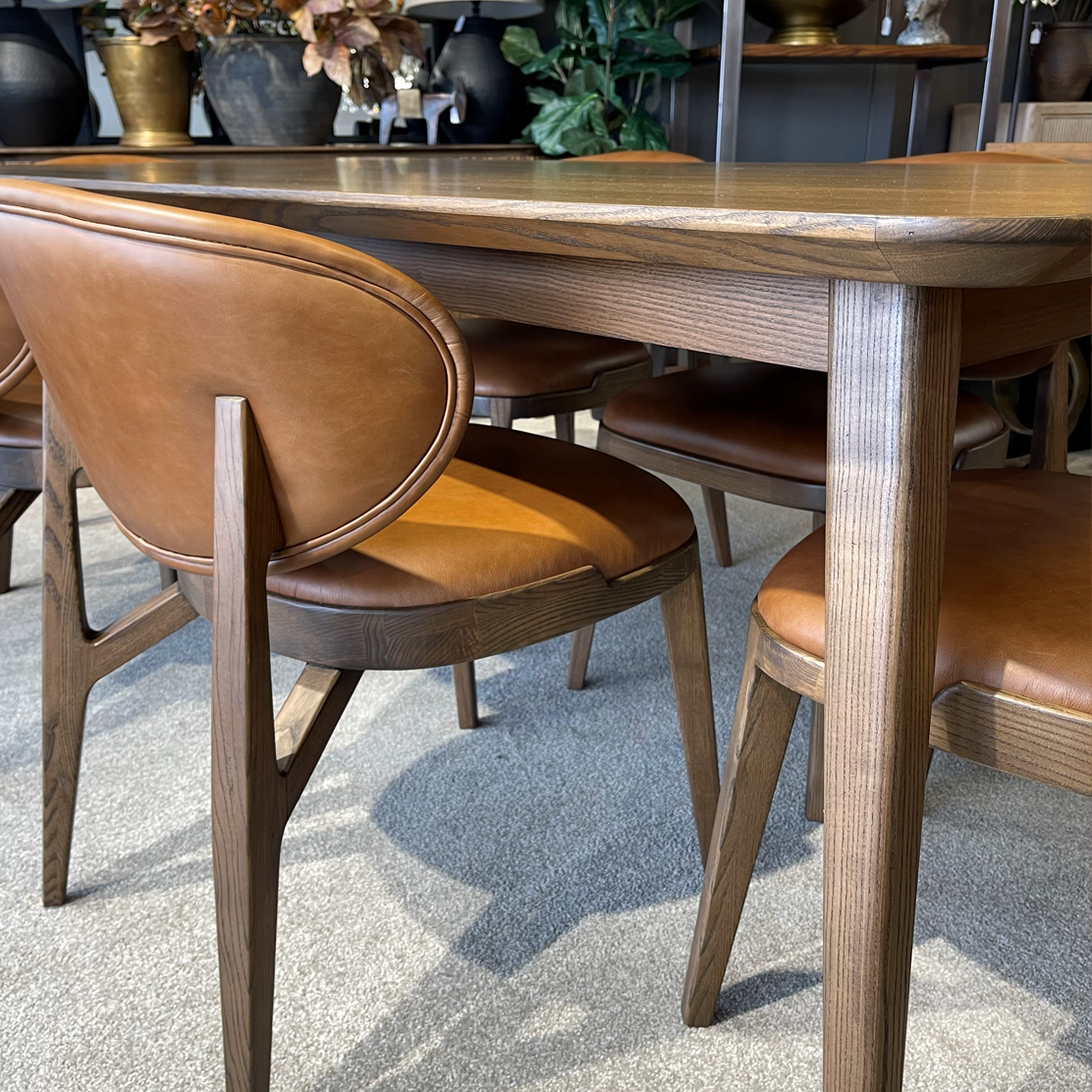 Riverton Dark Brown 200cm Dining Table - Perfect for Family Gatherings & Dinner Parties