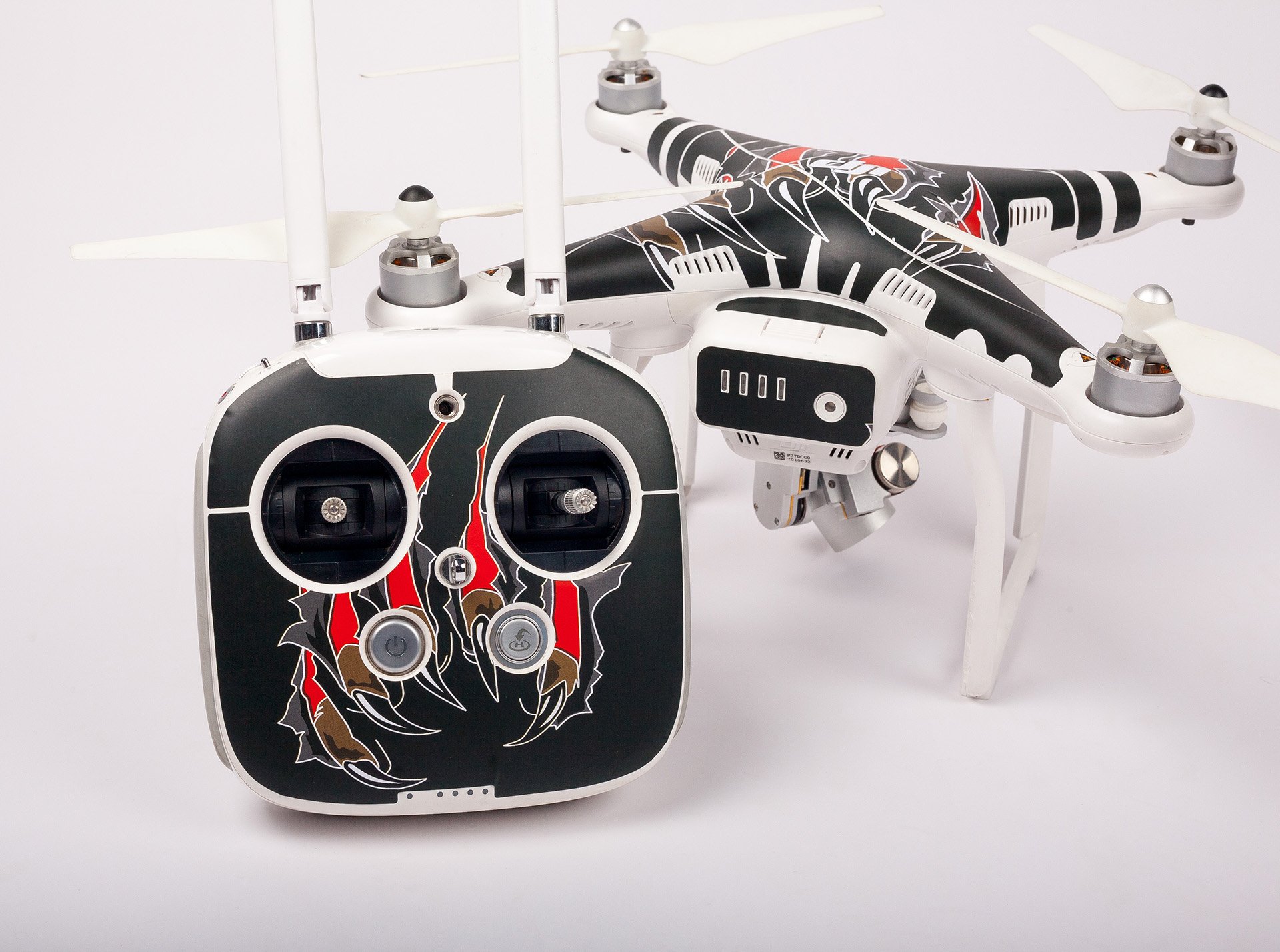 SummitLink Phantom 3 Sticker Set - Controller & Drone Skin Wrap Decals - Customizable Radiation Protection Vinyl Stickers for DJI Phantom 3 (Not Included) - Perfect for Personalization and UV Protection