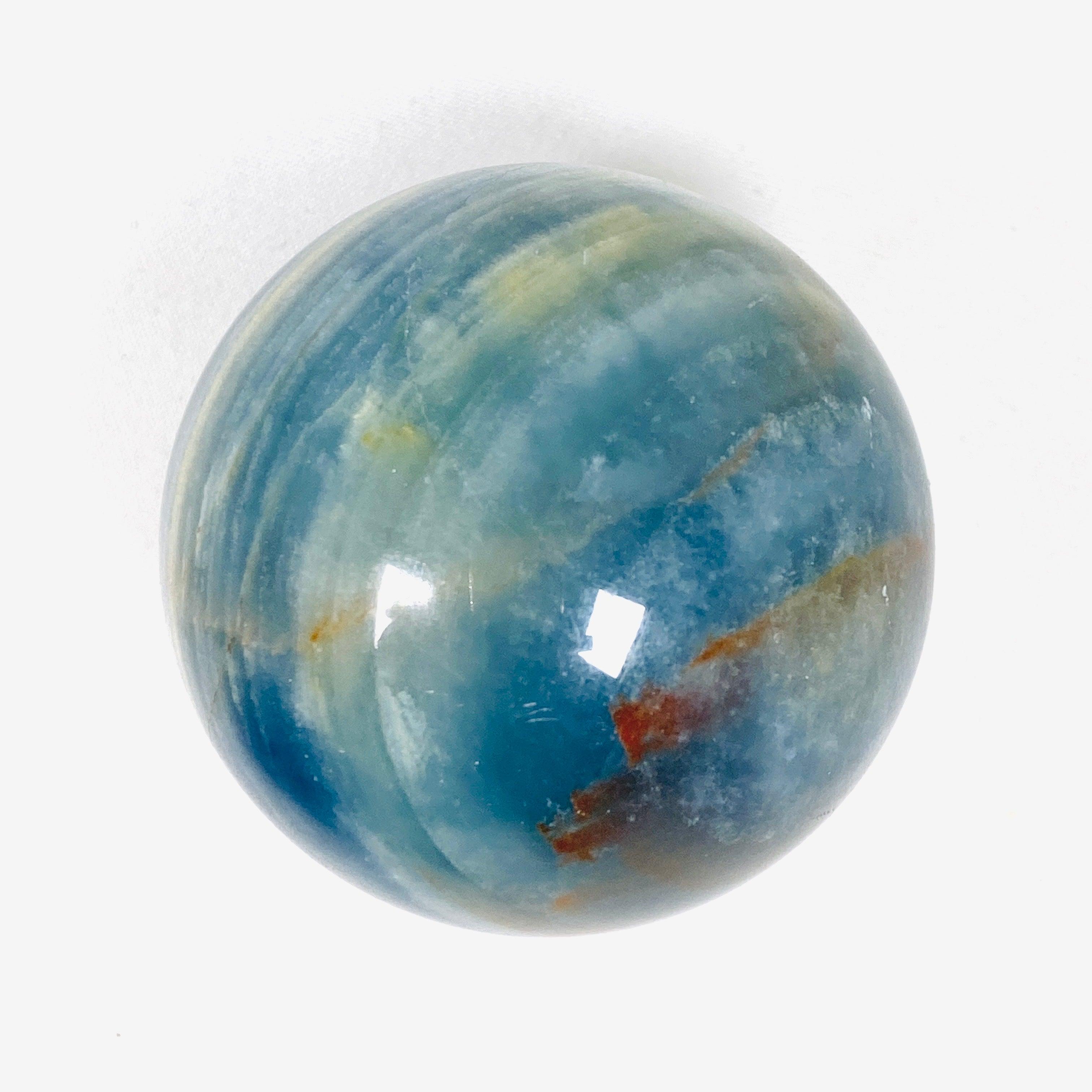 Blue Onyx Sphere BXS 02 - Natural Healing Crystal for Meditation, Yoga & Home Decor - Perfect for Energy Work, Chakra Balancing & Spiritual Gifts