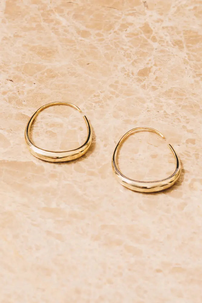 Frances Threader Hoop Earrings - 18K Gold Plated Dainty Jewelry for Women | Perfect for Everyday Wear, Date Nights & Special Occasions