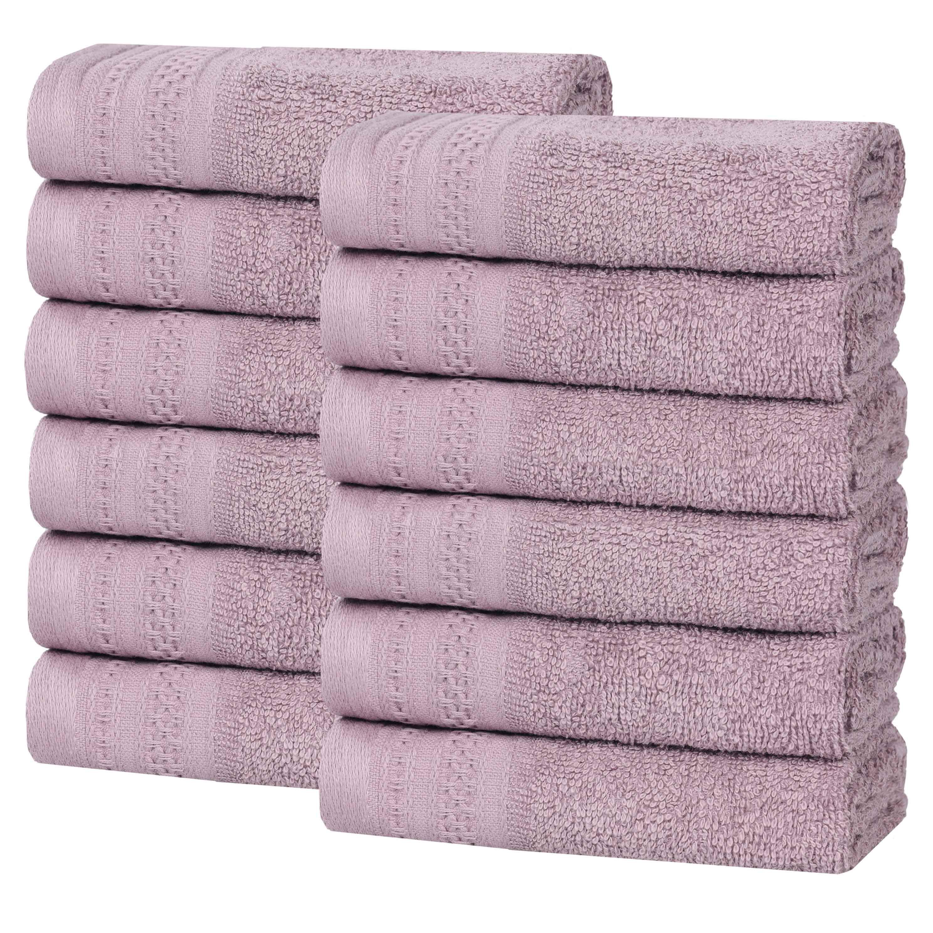 Premium Honeycomb Waffle Weave Cotton Face Towels - Ultra Soft & Absorbent Bath Towel Set of 12 for Spa, Gym, Travel & Luxury Home Use