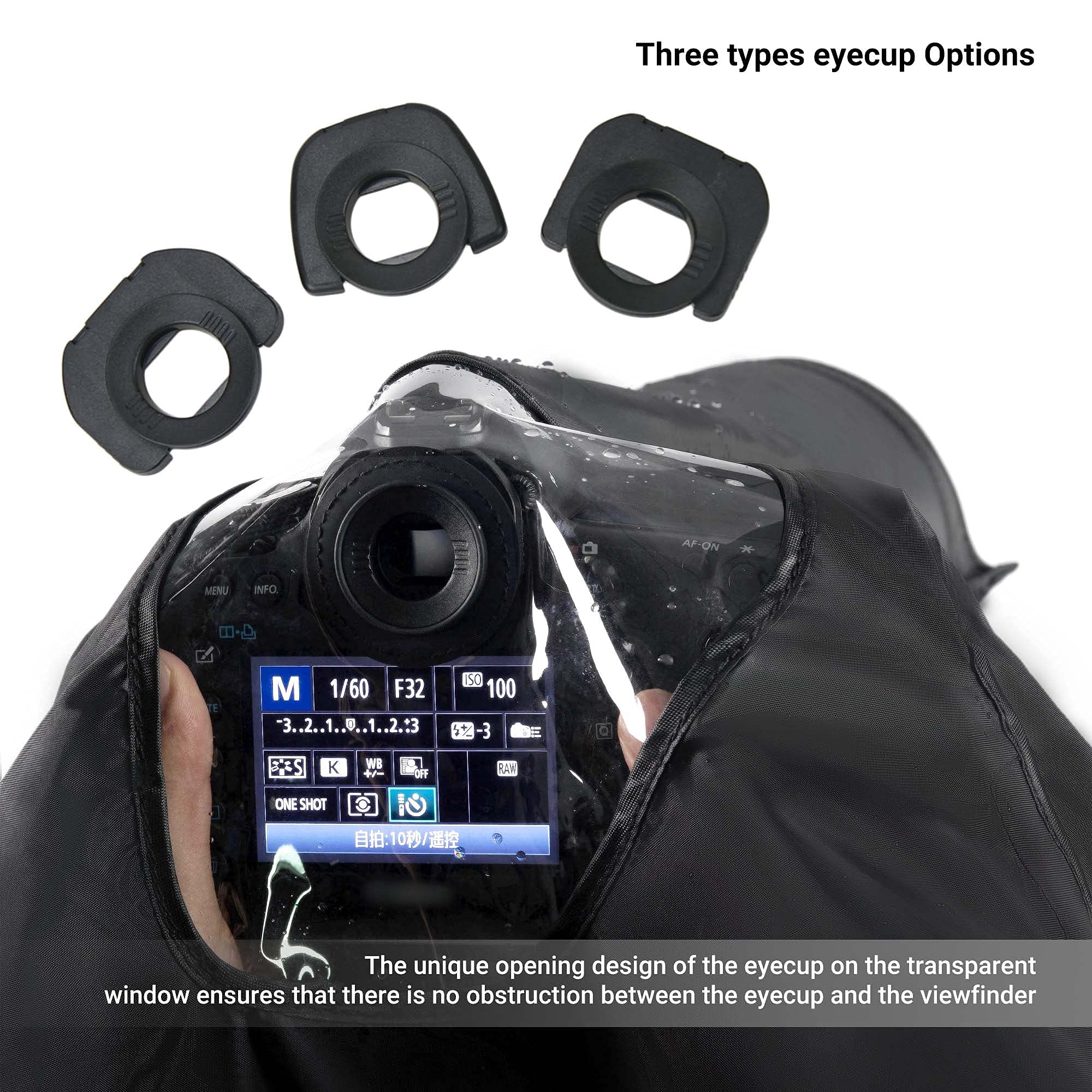 2 Pack Waterproof Camera Rain Cover - Large Size DSLR/SLR Protection for Outdoor Photography in Rain, Snow & Harsh Weather