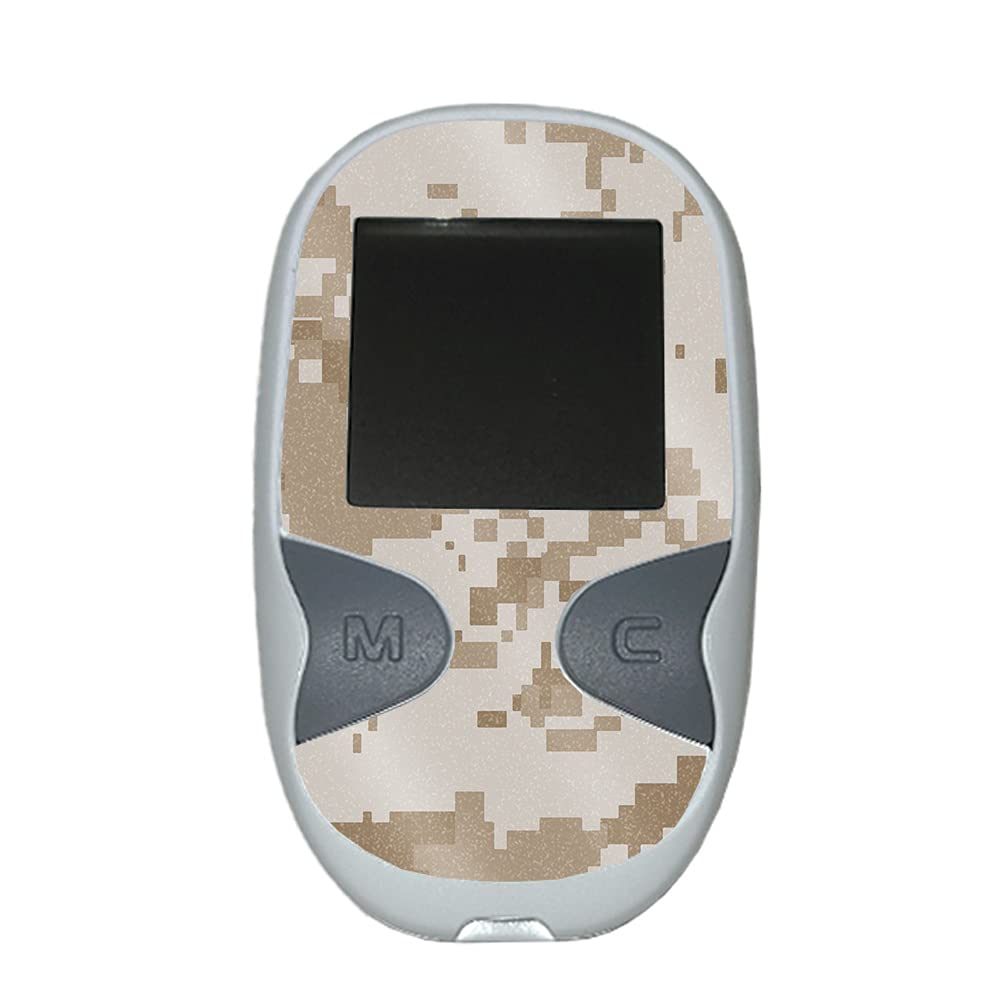 MightySkins Glossy Glitter Skin for Care Touch Glucose Meter - Desert Camo | Protective & Durable High-Gloss Finish | Easy to Apply | Made in USA | Perfect for Diabetics & Daily Glucose Monitoring