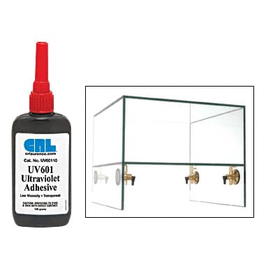 CRL UV60110 Low Viscosity UV Adhesive - 100g Fast Curing Glue for Glass, Plastic & Metal Bonding - Perfect for DIY Crafts, Jewelry Repair & Electronics Assembly