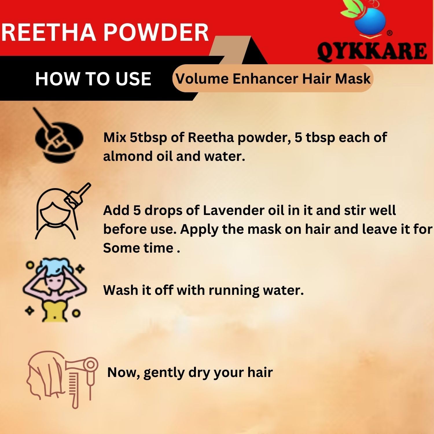 Organic Reetha Powder for Hair Cleansing & Growth - 200g (100g x 2) Natural Shampoo Alternative | Hair Mask, Scalp Treatment & Ayurvedic Hair Care for Dandruff, Dry Scalp & Shiny Hair - Perfect for DIY Hair Spa at Home