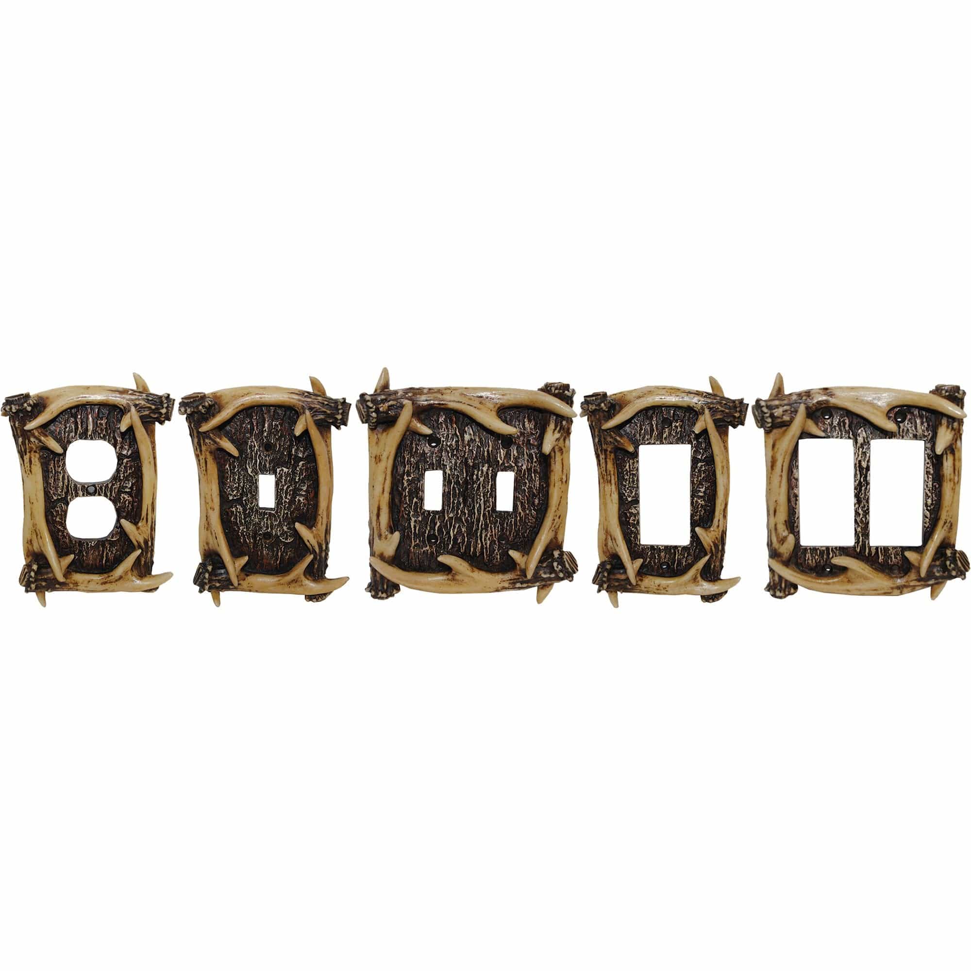 Antler Single Switch Wall Plate Cover - Decorative Light Switch Plate for Home & Office - Perfect for Living Room, Bedroom, and Hallway Decor