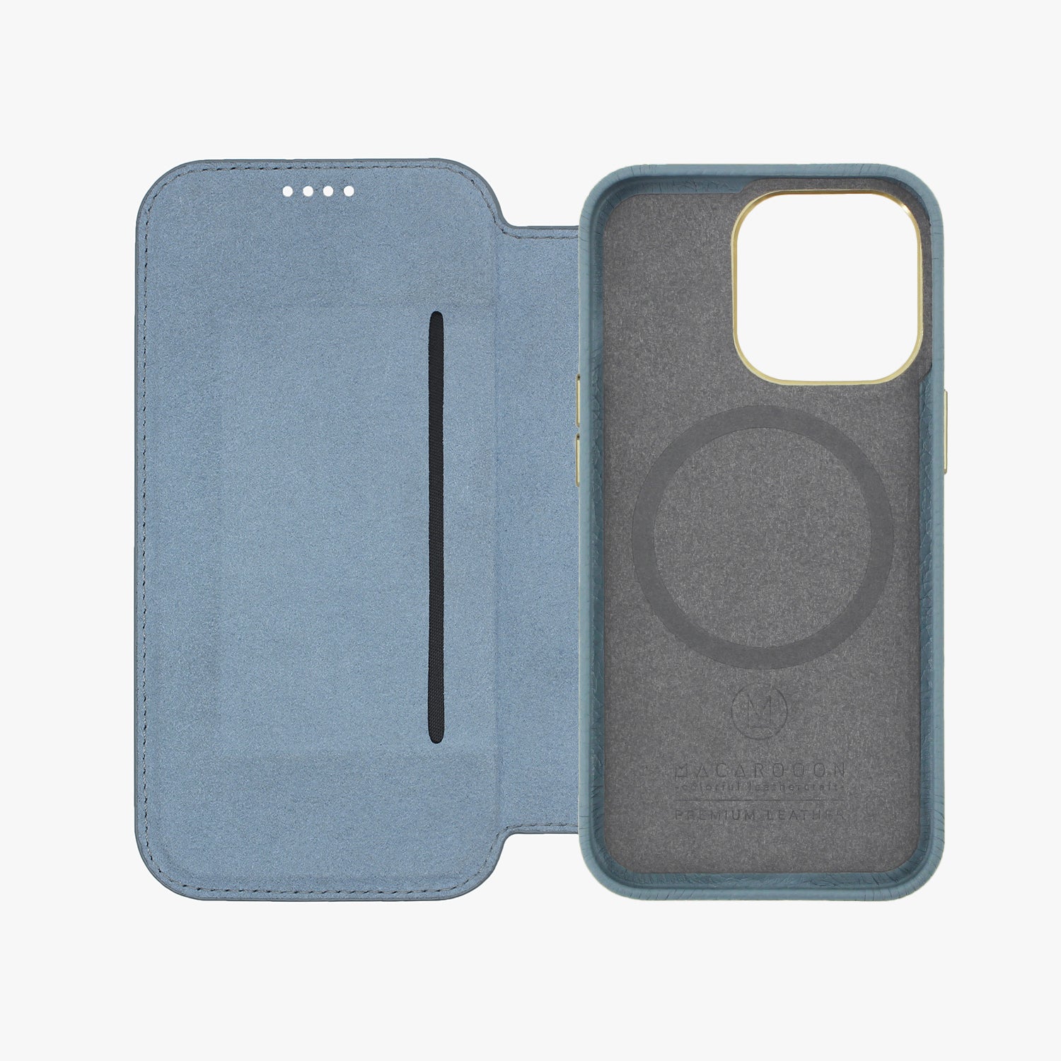 Premium Genuine Leather iPhone 15 Pro Case with MagSafe - Slim Flip Cover Wallet Design for Protection & Style | Perfect for Work, Travel & Everyday Use