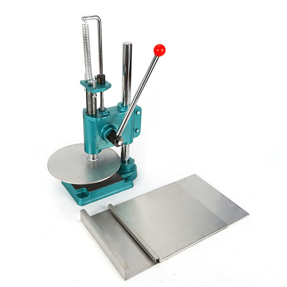 Stainless Steel Manual Pizza Dough Press Machine - Household & Commercial Kitchen Tool for Making Perfect Pizza Crusts, Pastries, Empanadas | Ideal for Home Baking, Restaurants, and Pizzerias