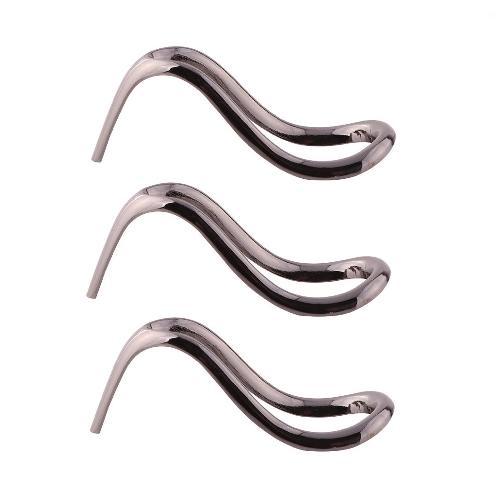 Stainless Steel Smoking Pipe Stand Holder - 3 Pack Black Metal Tobacco Pipe Display Rack for Pipe Collectors | Perfect for Home Bars, Smoking Lounges & Man Cave Decor