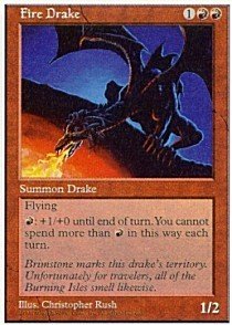 Magic: The Gathering Fire Drake Card - Fifth Edition - Rare MTG Card for Collectors & Deck Builders - Perfect for Strategy Games & Tournaments