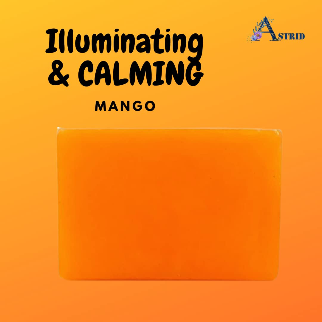 Astrid Mango Handmade Soap - Pack of 2 (100g Each) with Real Fruit Extracts | Artisanal, Paraben & Sulfate Free | Perfect for Sensitive Skin & Natural Skincare Routine