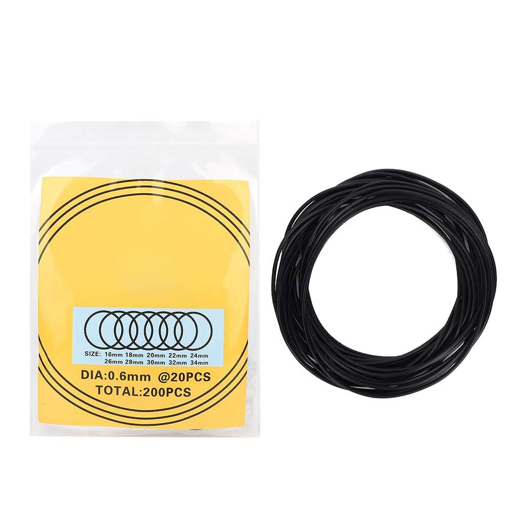 Rotekt 200pcs Watch Back Cover Seal Gaskets (0.6mm) - Waterproof Repair Tool for Watches