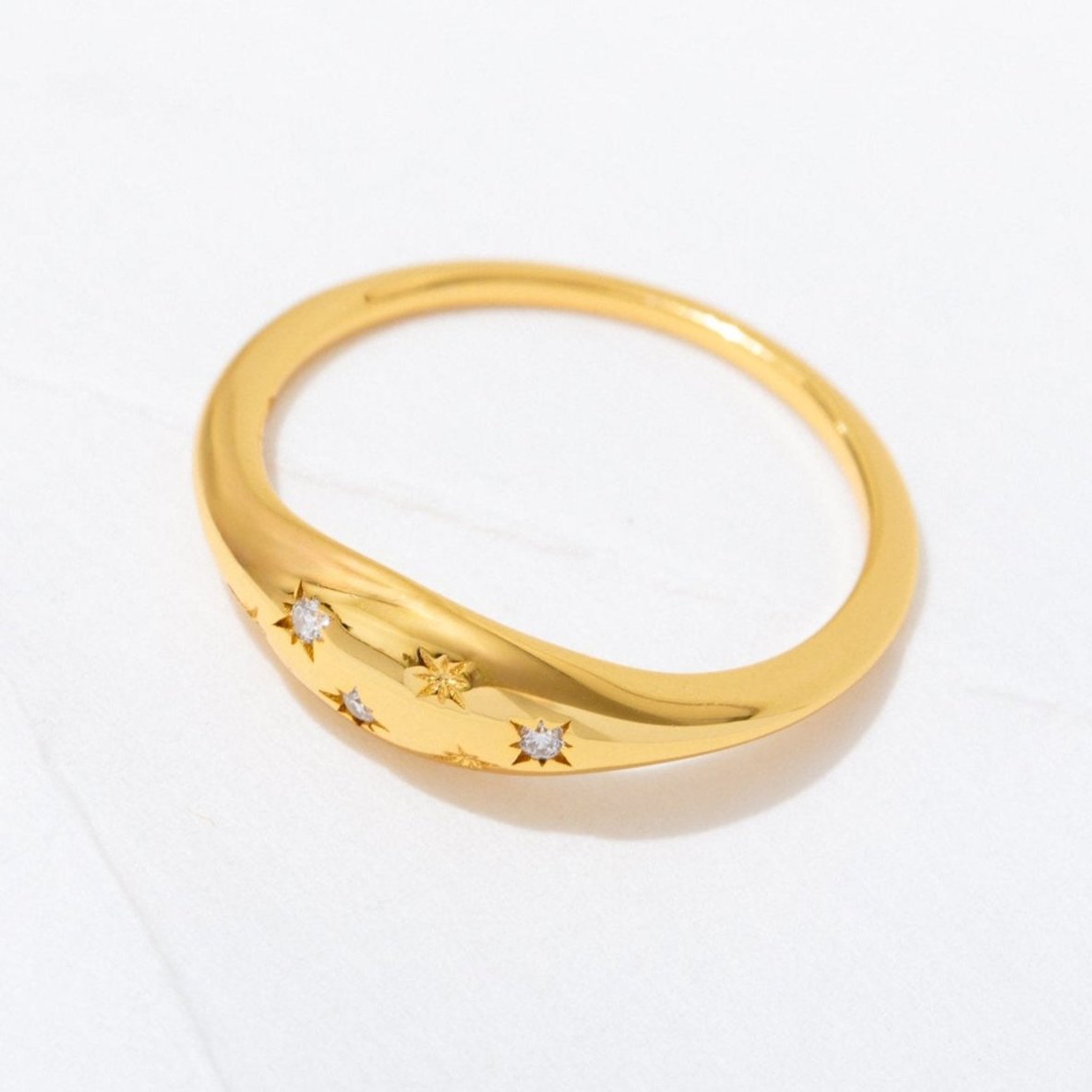 Starburst Dome Ring for Women - Sparkling Crystal Statement Jewelry for Parties, Weddings & Special Occasions