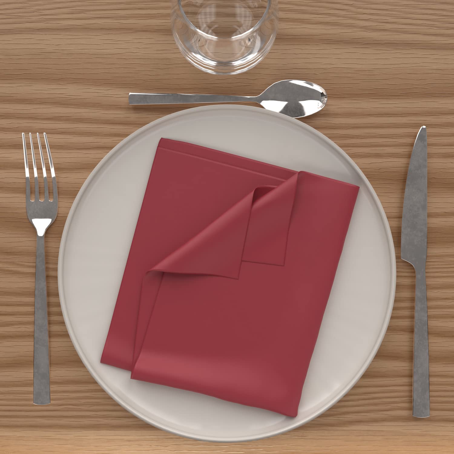ALIX Set of 3 Premium Red Napkins - Perfect for Dinner Parties, Weddings & Holiday Table Decor