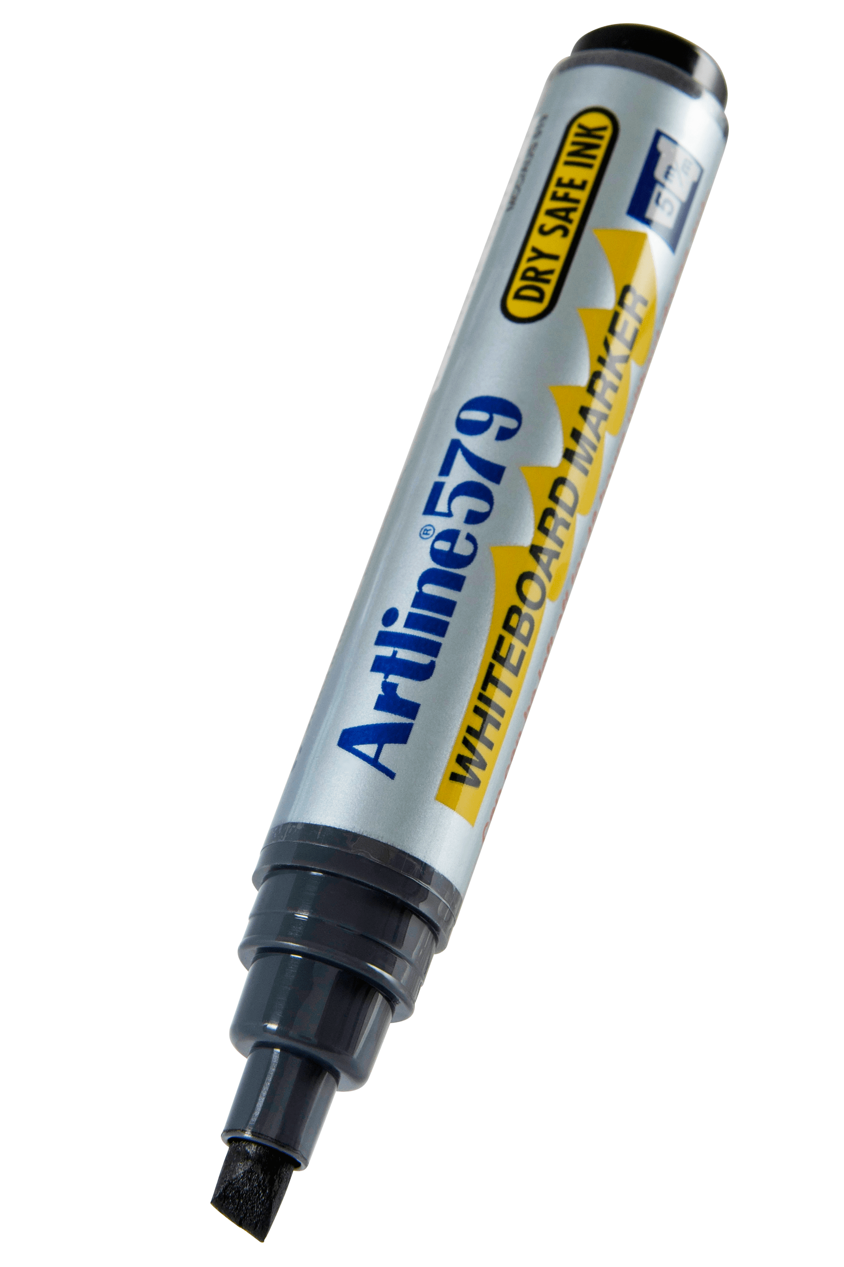 Artline 579 Whiteboard Marker Set - 12 Pack with 5mm Chisel Tip, Black Ink - Perfect for Office Meetings, Classroom Teaching & Home Organization