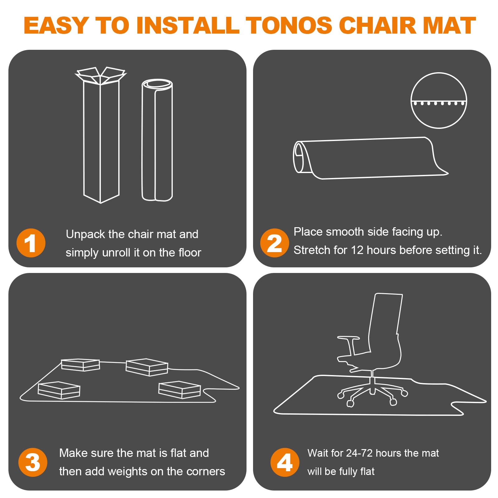Premium Thickened Chair Mat for Carpet - 47.5